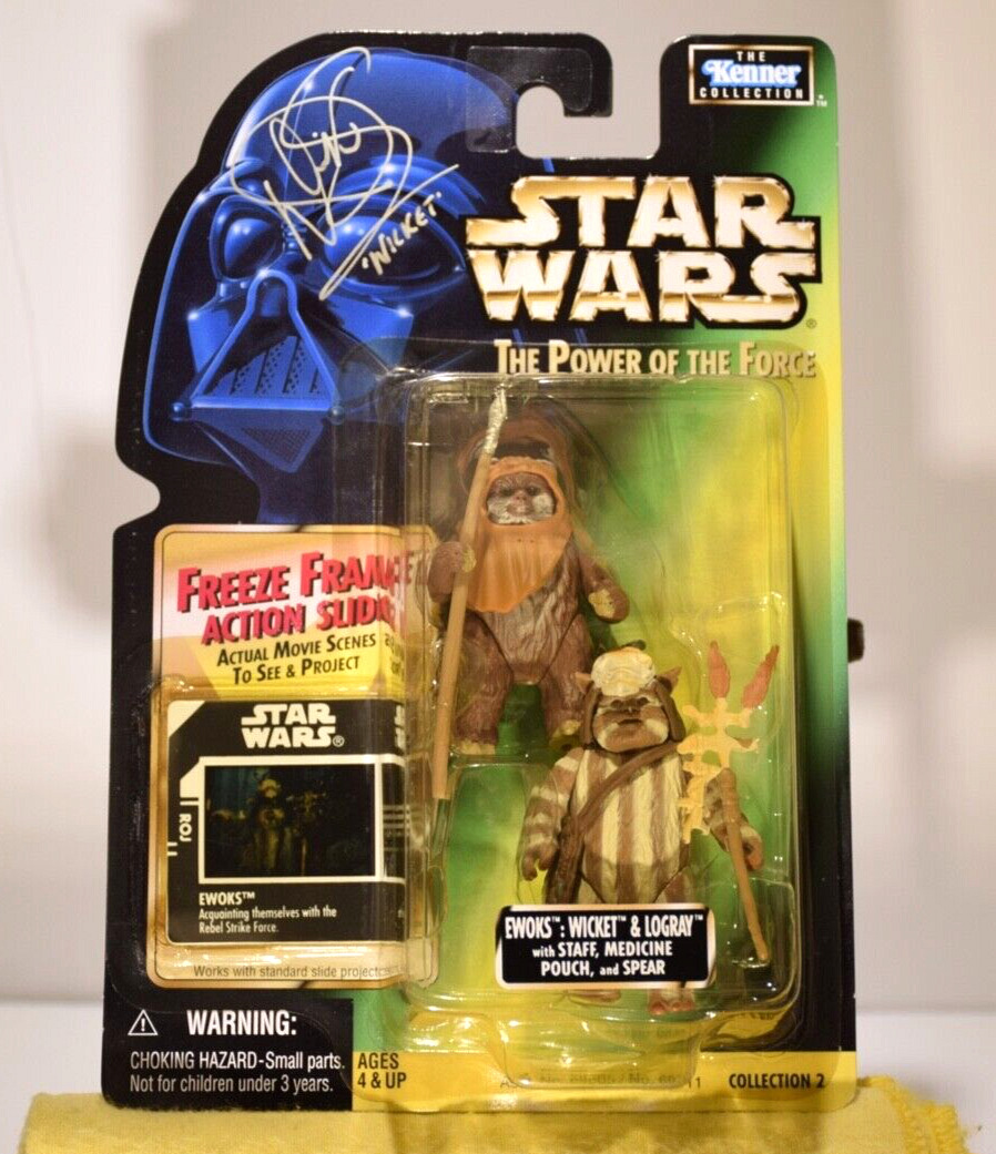 STAR WARS Original WICKET & LOGRAY * SIGNED * ACTION FIGURES - POTF / FF - Auto