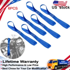 6x Soft Loop Tie Down Straps For Securing ATV UTV Motorcycles 4500 Lbs Breaking
