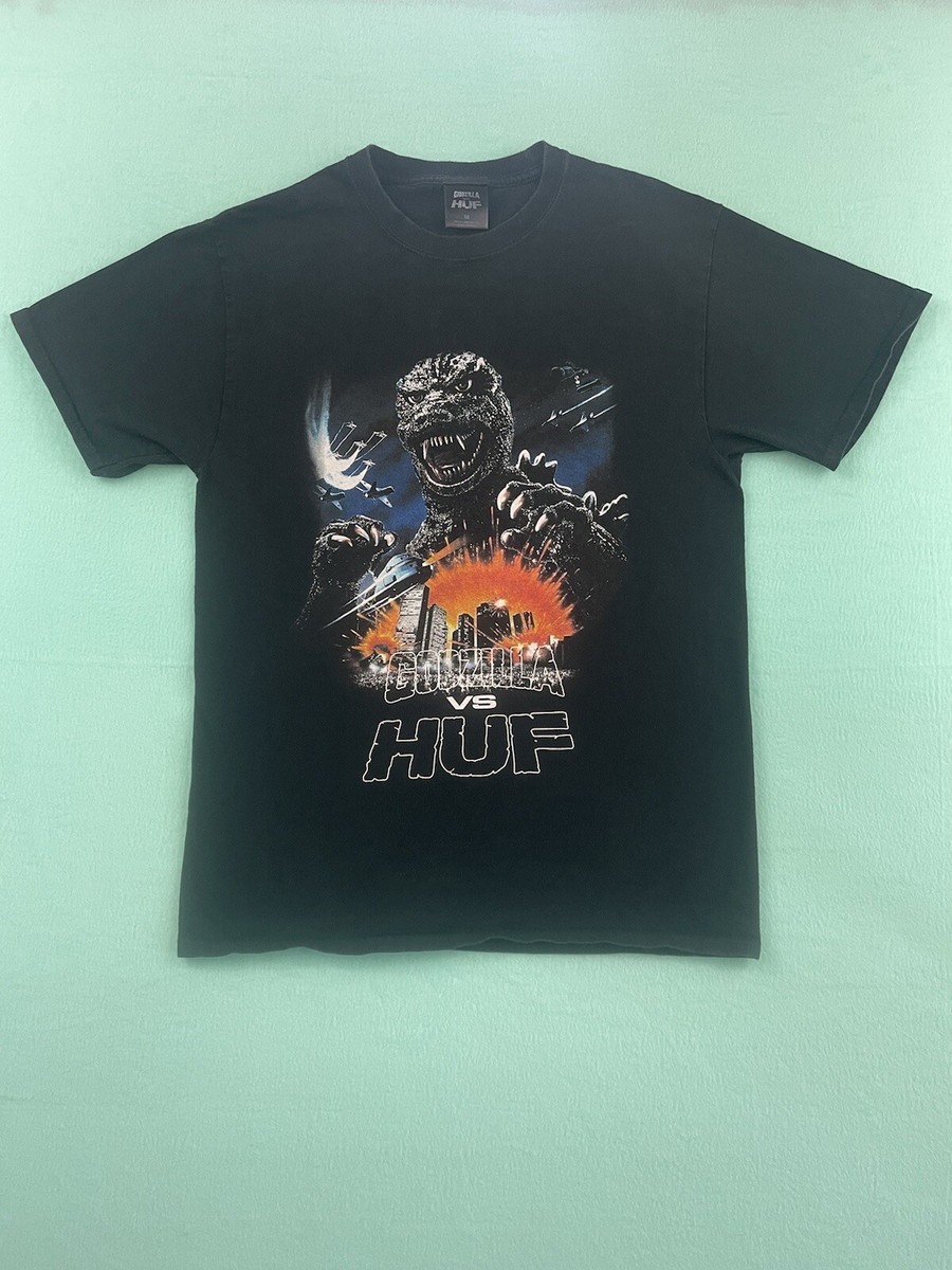 Godzilla vs HUF 2020 World Tour T-Shirt Size Medium Black Graphic