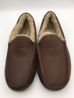 UGG Australia ASCOT LEATHER Sheepskin Slipper 1103889 TAN Men\'s Size 9 US UGG Australia ASCOT LEATHER Sheepskin Slipper 1103889 TAN  main image 4