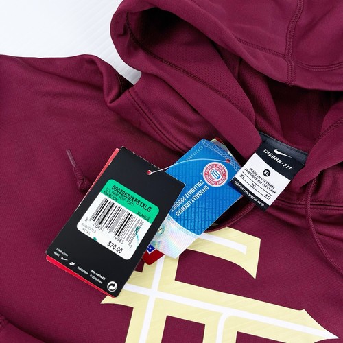 Nike FSU Florida State Seminoles Therma Fit Kapuzen Hoodie Jacke Oberteil Herren XL - Bild 4 von 7