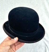 Cappello Bowler Vintage Henry Heath Qualità Foderato in Seta Nero Taglie in Inserzione - Lotto 5