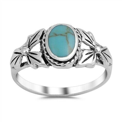 アクセサリー 925 silverring turquoise Ring Genuine Sterling Silver 925 Turquoise Jewelry Gift Face