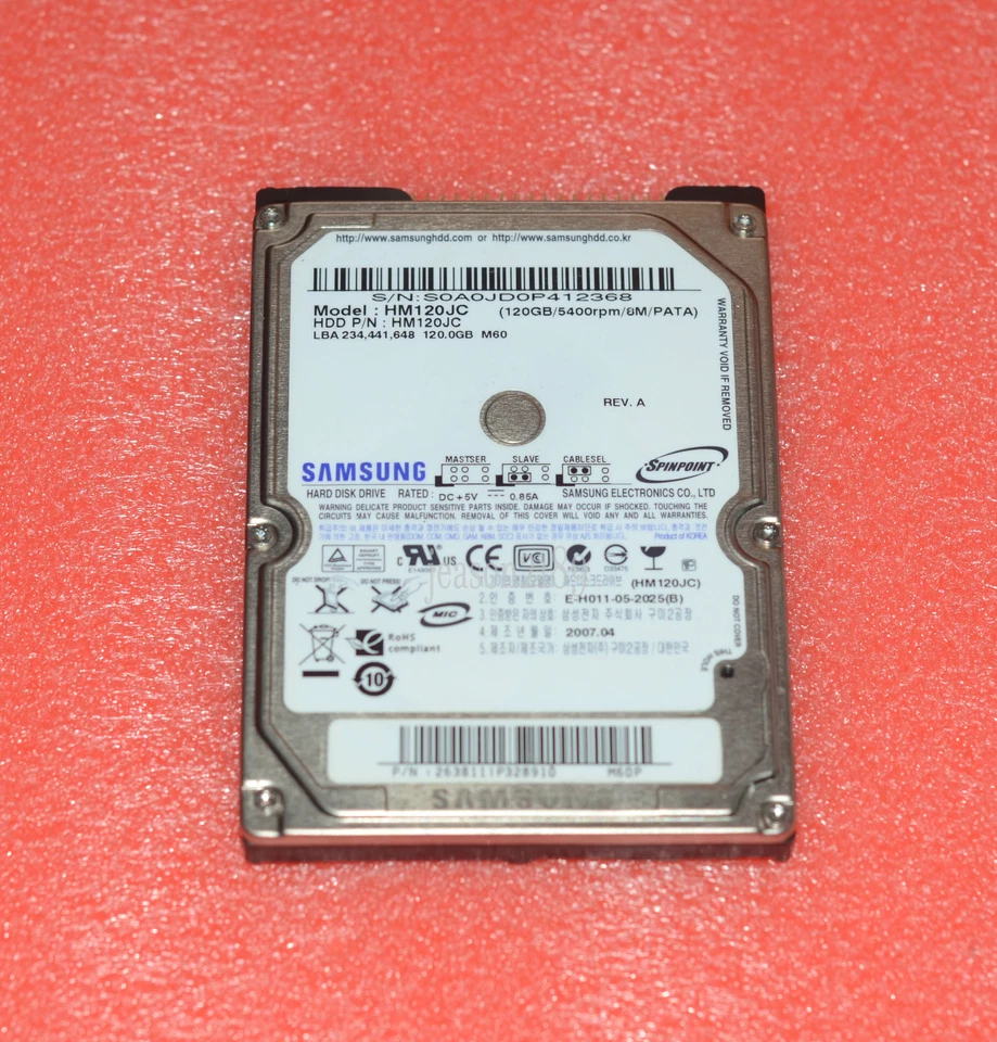 120GB Samsung PC Laptop HARD DRIVE HM120JC HM120HC HM121HC HM120IC IDE PATA - Image 2 of 4