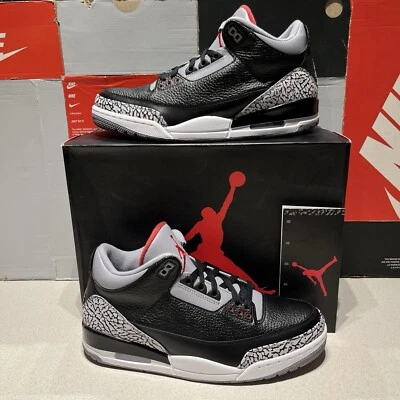 Nike Air Jordan 3 Retro 2011 | BLACK/VARSITY RED-CEMENT UK 10 / US 11 136064-010 - Image 1 of 4