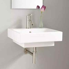 Signature Hardware Stoddert 19" Porcelain Wall-Mounted Bathroom Sink
