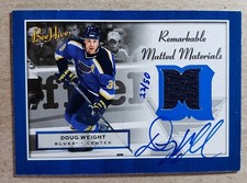2005-06 Upper Deck Bee Hive Remarkable Matted Materials Doug Weight Auto /50