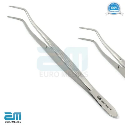 MEDENTRA MANUFACTURING PK MERIAM TWEEZERS CURVED LONDON COLLEGE TWEEZER DENTAL STAINLESS STEEL CE , NEW