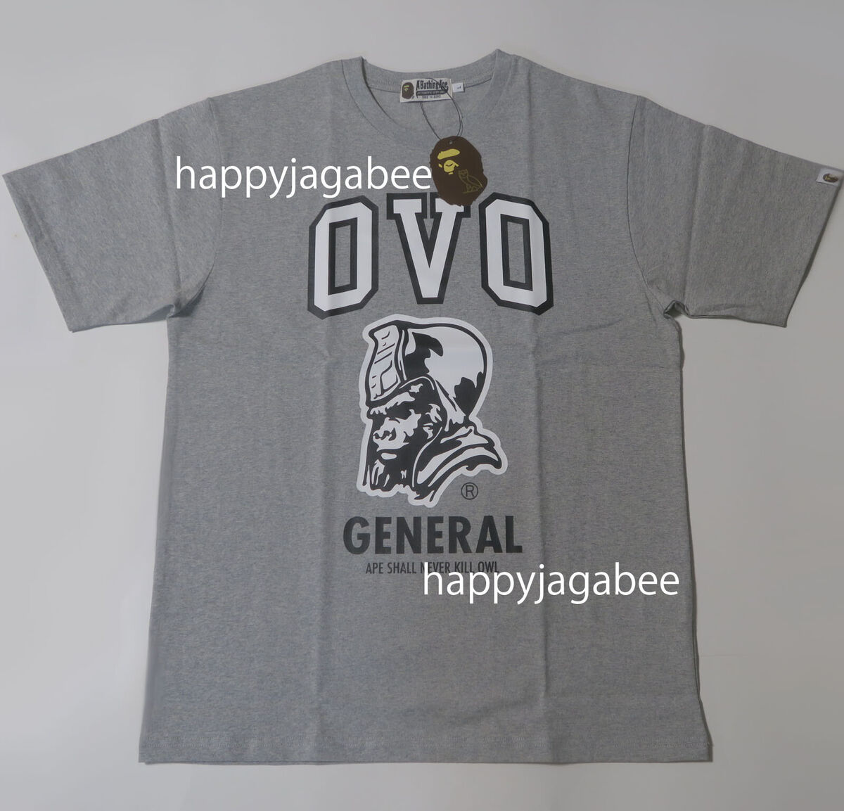 A BATHING APE Men's BAPE x OVO GENERAL TEE 1J73110919 Black A BATHING APE Men's BAPE x OVO GENERAL TEE 1J73110919 Black