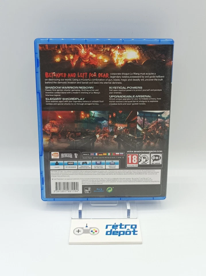 Shadow Warrior / Playstation 4 / PS4 / PAL / UKV, photo 2 sur 2