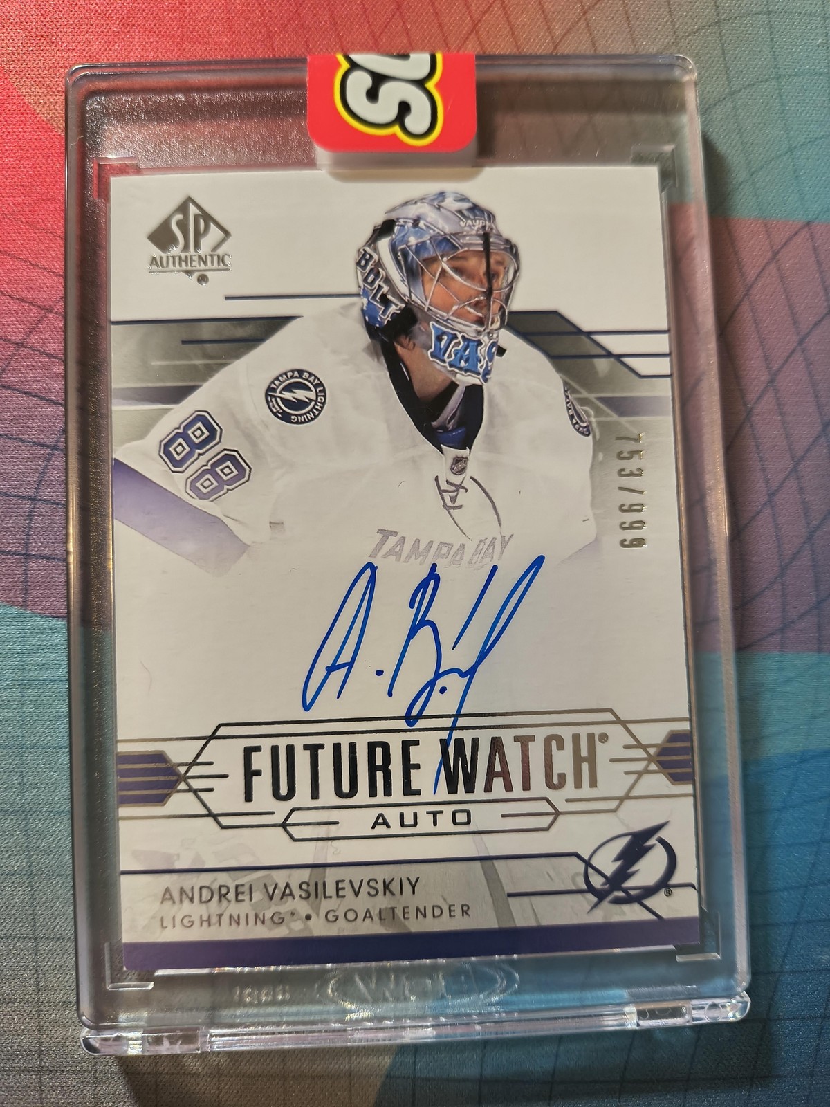 2014-15 SP Authentic #310 Andrei Vasilevskiy Future Watch Auto /999