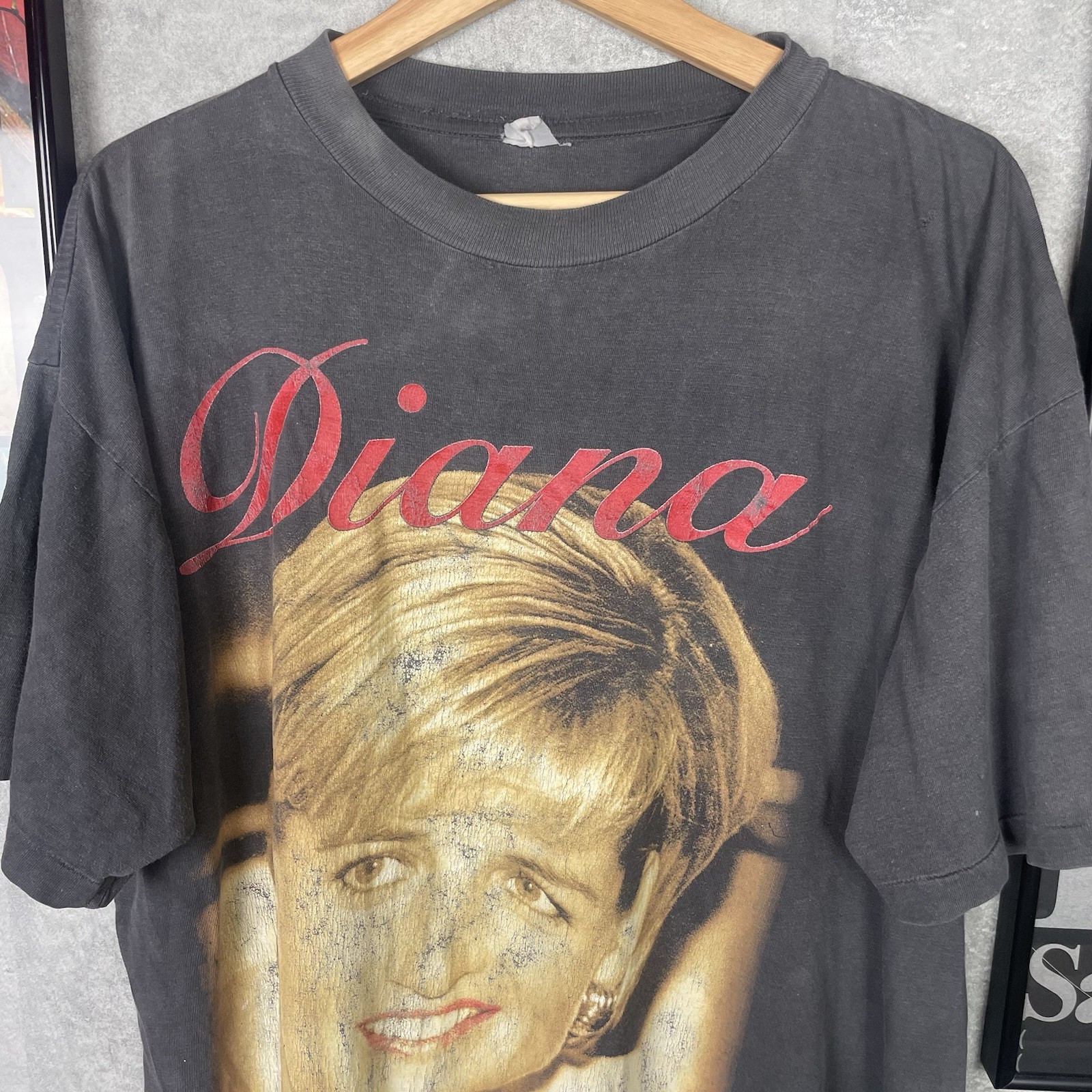 Vintage Princess Diana Shirt Mens X-Large The Woman We Loved 90s Memorial Faded image 5