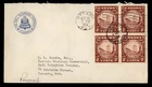 DR WHO 1934 CANADA FDC NEW BRUNSWICK ANIV BLOCK M70437