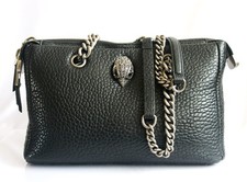 Image of KURT GEIGER Large Black Kensington Shoulder Pebble Leather Bag RRP £299 BNWT