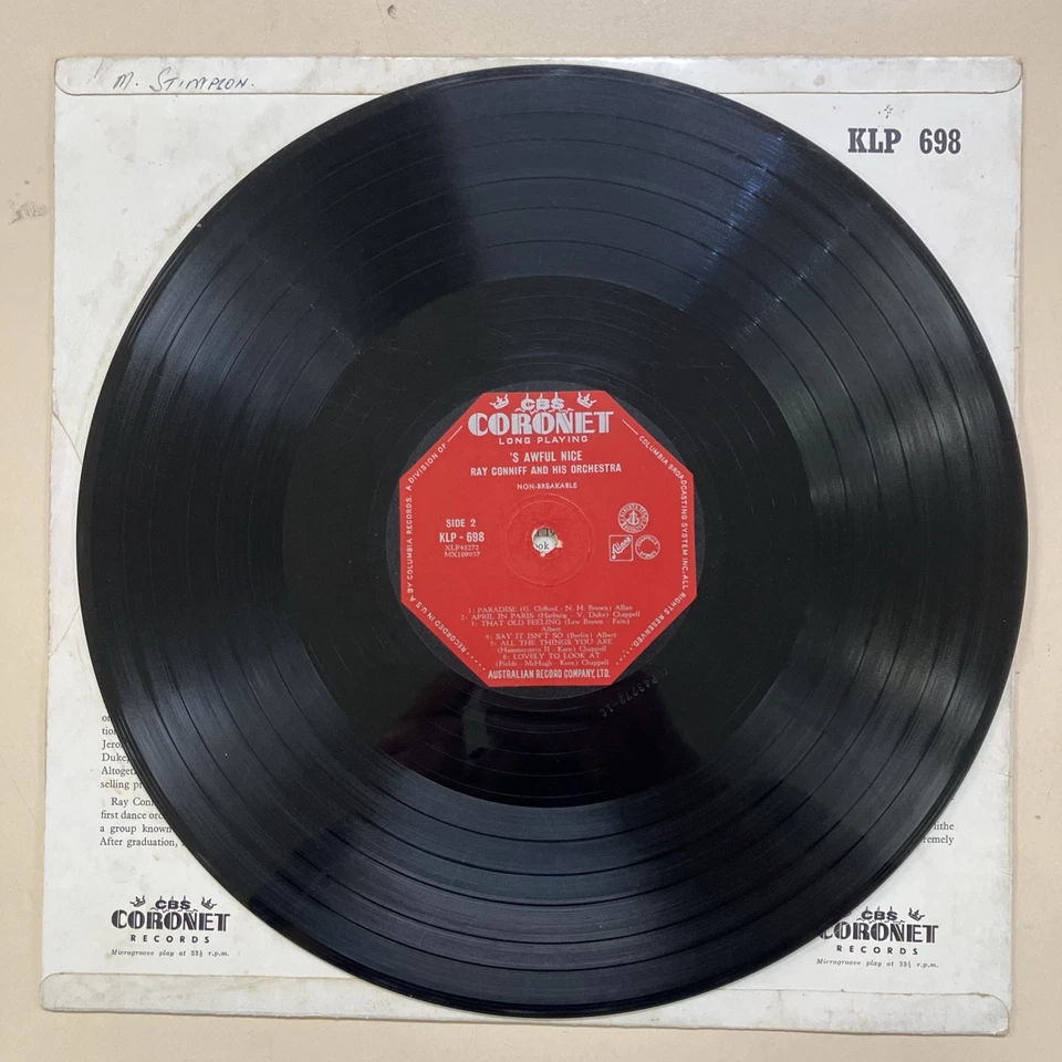 Ray Conniff - ’s Awful Nice   vinyl record LP album - Image 4 of 4