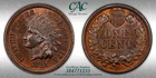 CACG MS-63 RB 1881 Indian Head Cent, Richly Hued, Glossy specimen.