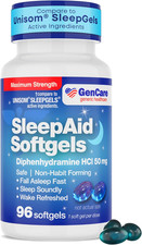 Nighttime Sleep Aid Diphenhydramine Hcl 50Mg, 96 Softgels  Compare to Unisom; M