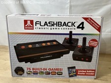 Atari Flashback 4 Classic Game Console 2 Wireless Controllers 75 Built-In Games