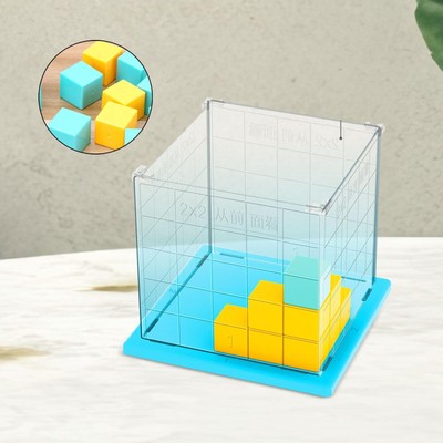 Small Cube Blocks Mathematics Tool Cubic Positioning Grid Montessori Position
