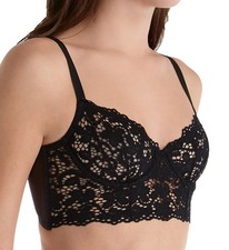 DKNY DK4010 Classic Lace Unlined Longline Bra (Black 34A)