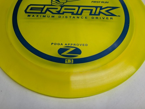 Discraft Z First Run Crank Distance Driver Disc Golf PFN Old Run 170g Yellow - Picture 3 of 20