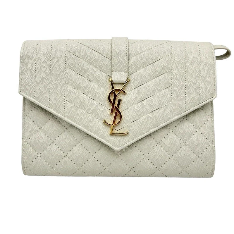 Saint Laurent White Clutch Bags & Handbags for Women for sale | eBay