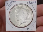 PEACE SILVER DOLLAR 1922 D NICE FROSTY AU/BU BETTER DATE 90% SILVER DOLLAR