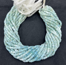 AAA Quality Shaded Larimar Faceted Rondelle Beads 4mm Rondelle Beads 13 Inch