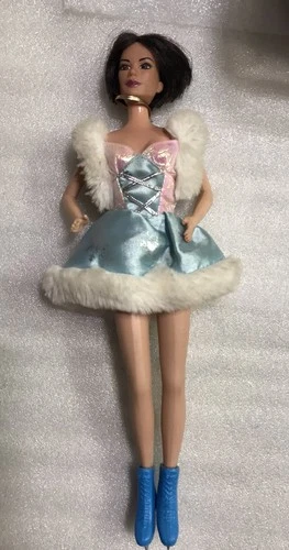 Mattel Ice Skating Barbie Doll Vintage 90's Brunette