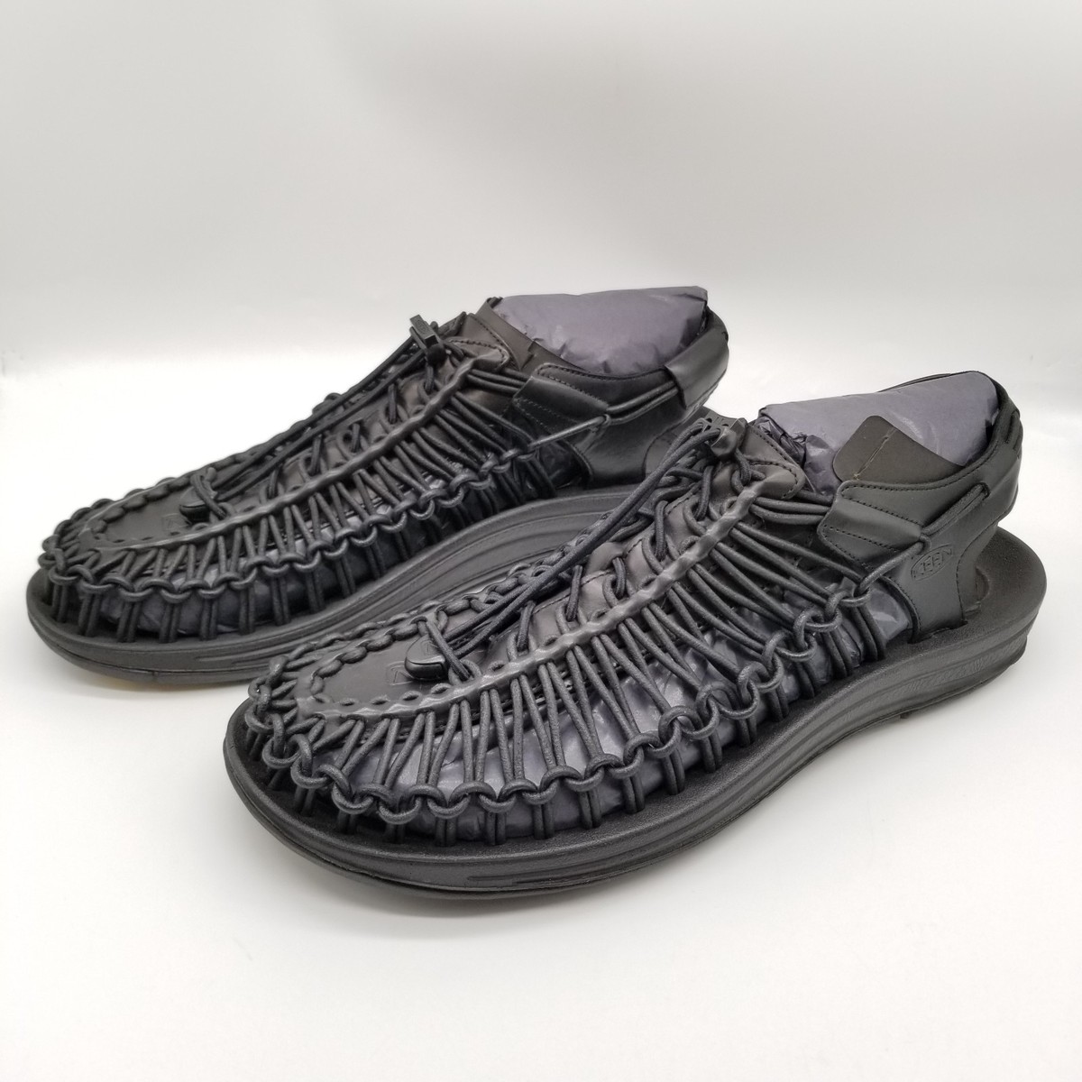 Keen Men's Uneek Premium Leather Sandals Sz US 12 Black