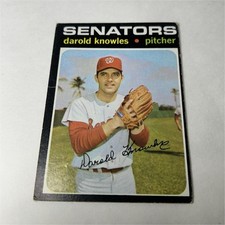 Topps 1971 Darold Knowles Washington Senators MLB Baseball Card #261 Base Set