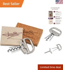 two part device to successfully remove older and fragile wine corks whole and...