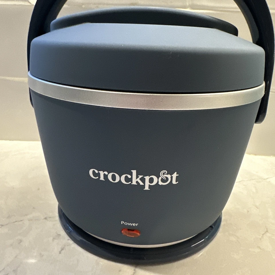 Crock-Pot 20 oz lonchera eléctrica portátil enchufable calentador de alimentos azul marino Foto 2 de 4