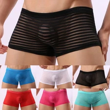 Underwear Trunks Underpants Lingerie Knickers Panties Breathable Striped