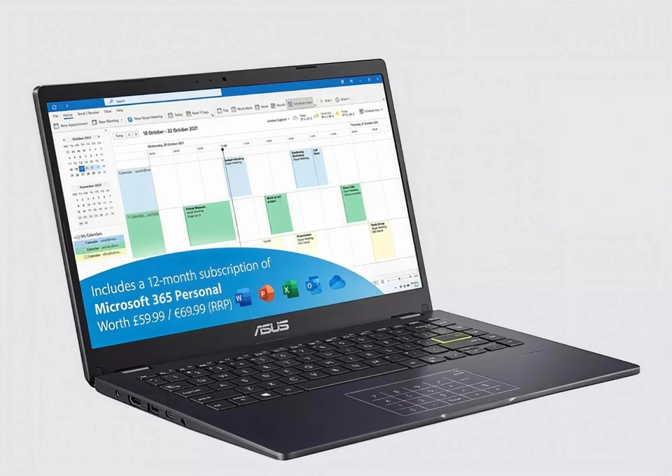 ASUS Vivobook E410K 14" FHD Win 11 Laptop 4GB RAM 64GB EMMC Intel Celeron N4500 - Image 2 of 4