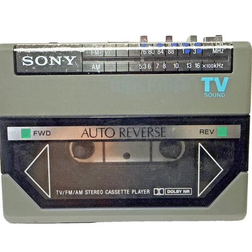 [FOR REPAIR] SONY WM-F55 Walkman Blue Cassette Player Radio Vintage Junk JPN