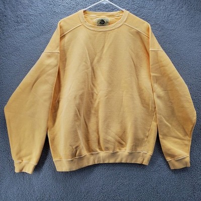 Vintage Authentic Pigment Sweatshirt Size XL Yellow Crewneck Blank