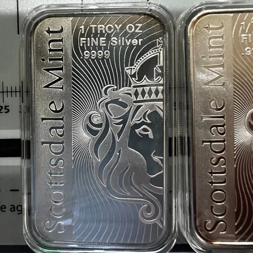 2 x 1 oz Scottsdale Vortex Bar .9999 Fine Silver Mint BU✅ Sigma Pro Verified 102