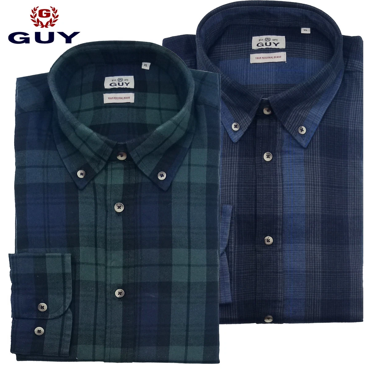 Double TWO Camicia Uomo Maniche Corte A Quadri – 100% Cotone, Vestibilità Classica, Tasca Sul Petto, Taglie M-5XL, Colori Blu, Rosso, Arancione, Giallo