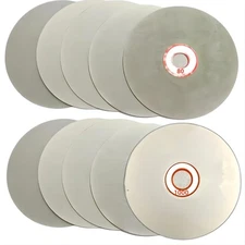 Diamond Flat Lap Disc Set 10 PCS, 4Inch Diamond Polishing Disc 80/100/200/400...