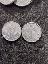 1942-1944 Vichy France 1 Franc Coin WWII ERA Free Shipping- 100% Aluminum 