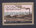 Denmark Poster Stamp  GOSCH MATCH FACTORY / TRAIN LOCOMOTIVE
