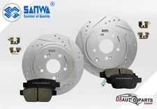 REAR BRAKE ROTOR GEOMET SOLID DS & CERAMIC PAD KIT 334mm FOR RIDGELINE 2006-2014