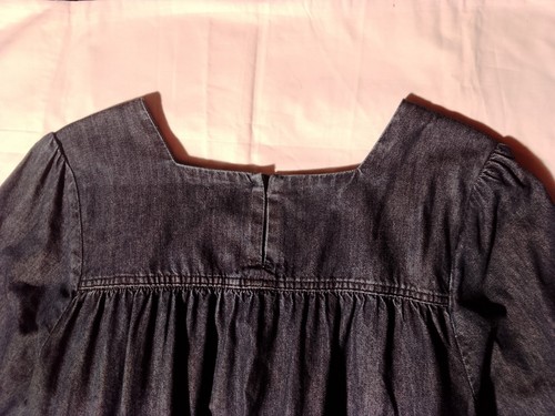 Kin By John Lewis Size 14 Mid Blue Denim Tiered Dress - Picture 8 of 12