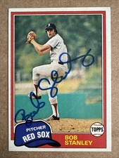 BOB STANLEY 1981 Topps #421 Autographed SIGNED Card BOSTON RED SOX