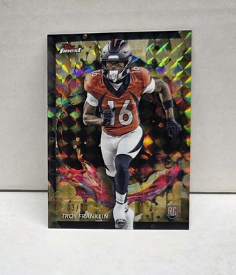 #ad TROY FRANKLIN 2024 Finest OIL SPILL GEOMETRIC REFRACTOR Broncos ROOKIE ##x27;d 20 $19.99
