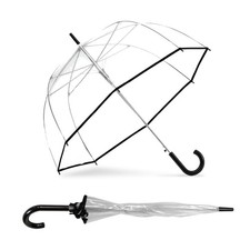 Clear Auto Open Bubble Umbrella   See Through, Rain  Windproof, for Weddings...