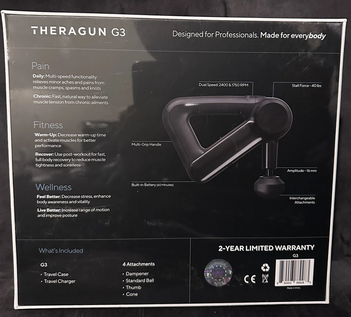 Theragun g3 deals percussive therapy device