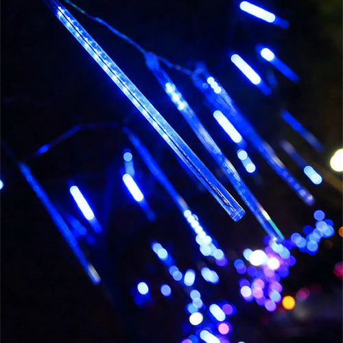 Solar 8 Tubes LED Fairy String Light 30 Holiday Lamp Raindrop Tree Wedding New - Picture 11 of 17