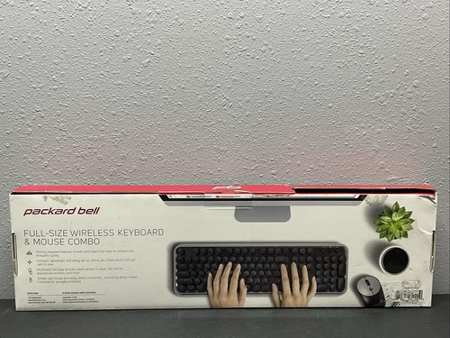 PACKARD BELL FULL-SIZE WIRELESS KEYBOARD & MOUSE COMBO PBCA11KGM - Picture 4 of 6